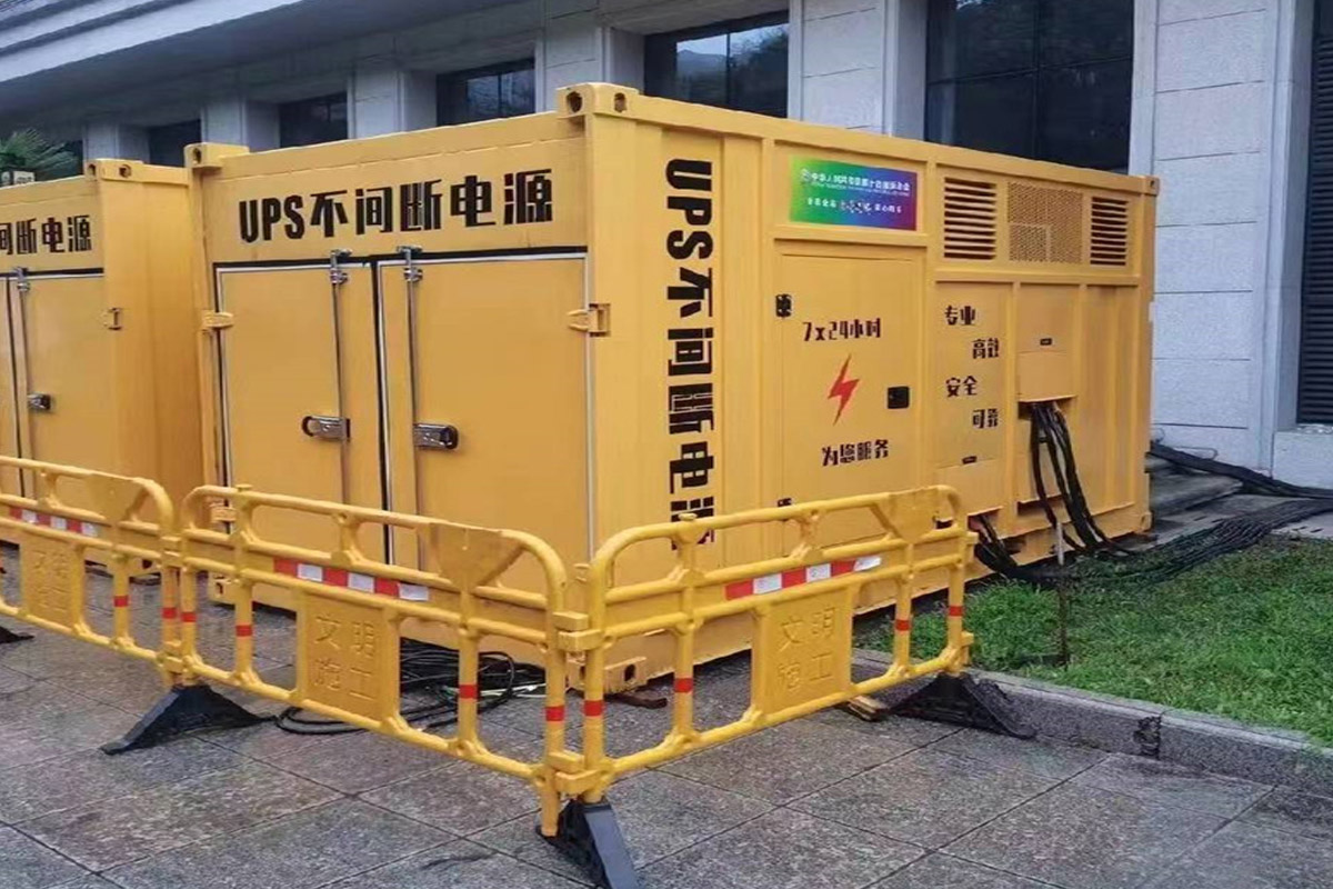 中原镇发电机租赁施工现场