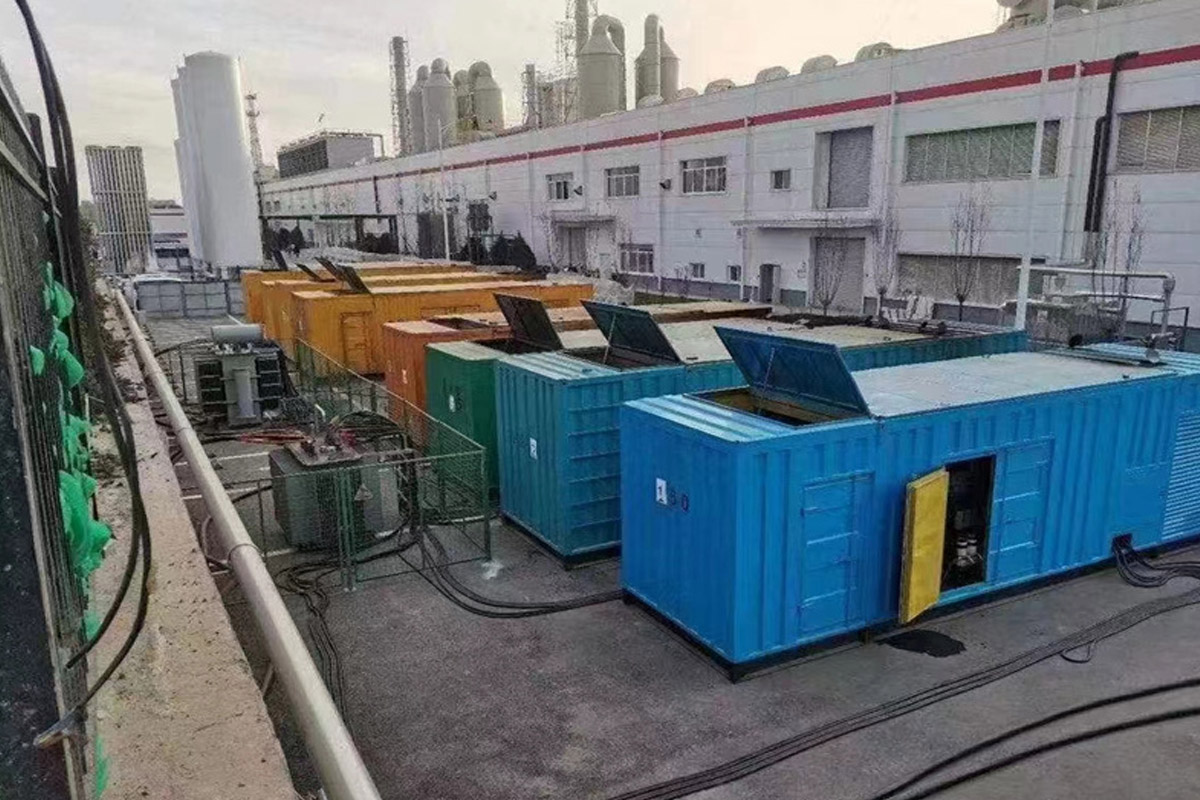 中原镇发电机租赁施工现场